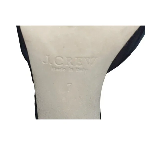 SOLD…….J Crew Maisie Leather Ankle Strap Round Toe Heels, BT907, Size 7 - Picture 7 of 7